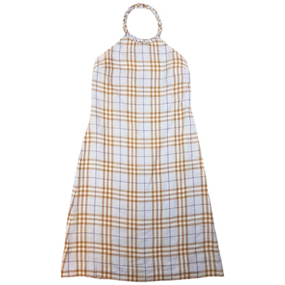Vintage Burberry Nova Check Halter Dress Womens Size M