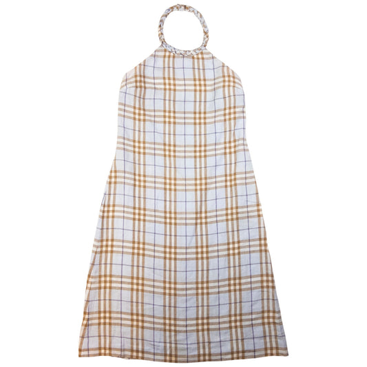 Vintage Burberry Nova Check Halter Dress Womens Size M