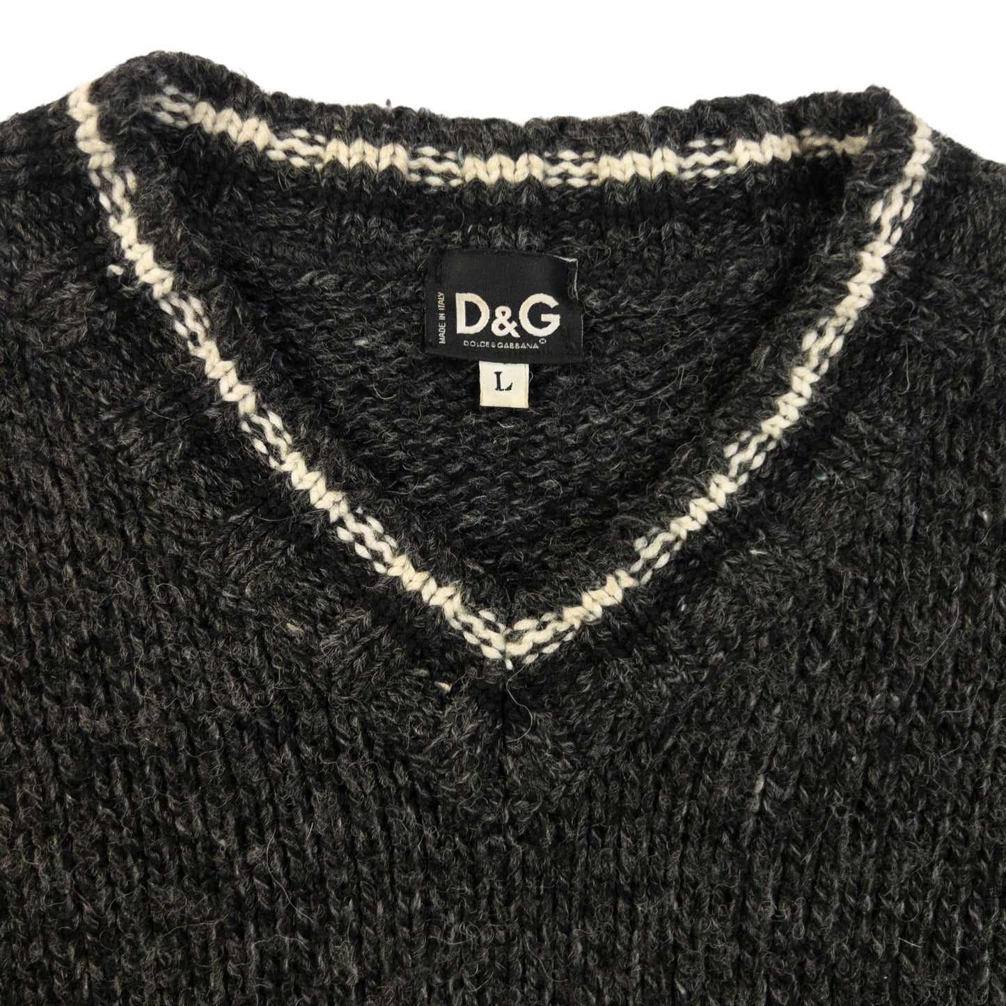 Vintage 2000s Dolce & Gabbana Wool Knit Jumper Womens Size L | Large, Cream