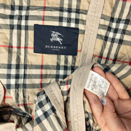 Vintage 2000s Burberry Nova Check Lined Quilted Jacket Womens Size L | Large, Beige