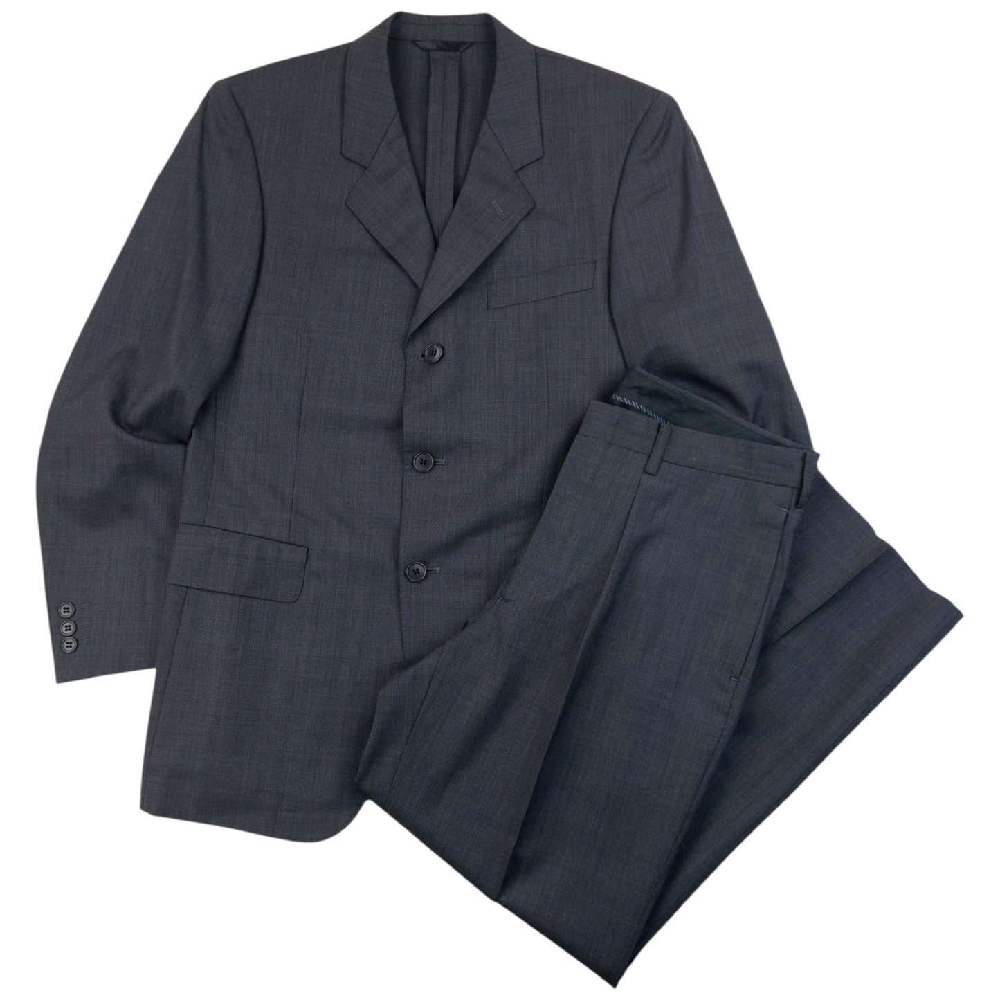 Vintage 90s Yohji Yamamoto D'Urban A.A.R Jacket & Trousers Suit Set Size S | Small, Grey