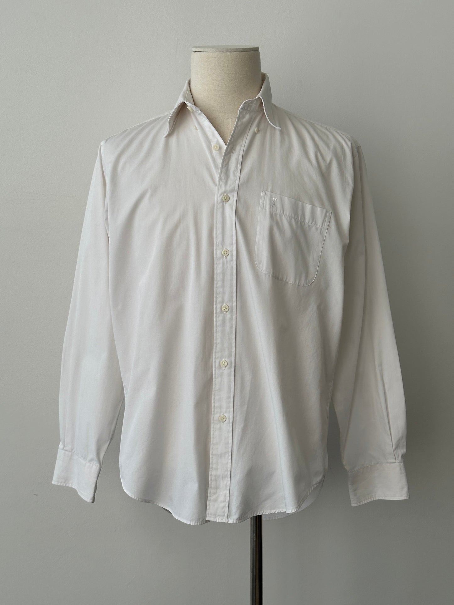 Yves Saint Laurent Pour Homme 2000s Cotton Logo Shirt -