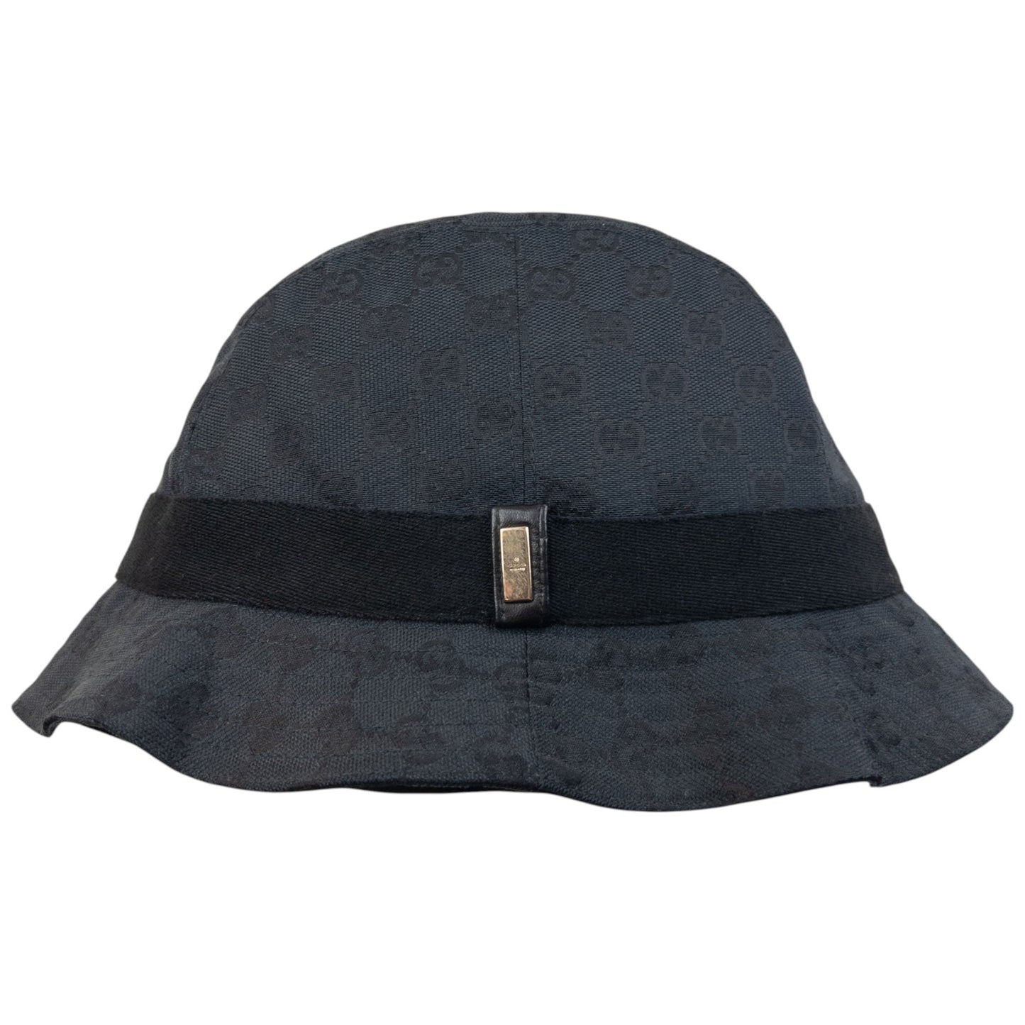 Vintage 2000s Gucci By Tom Ford Monogram Bucket Hat Size M | O/S, Black