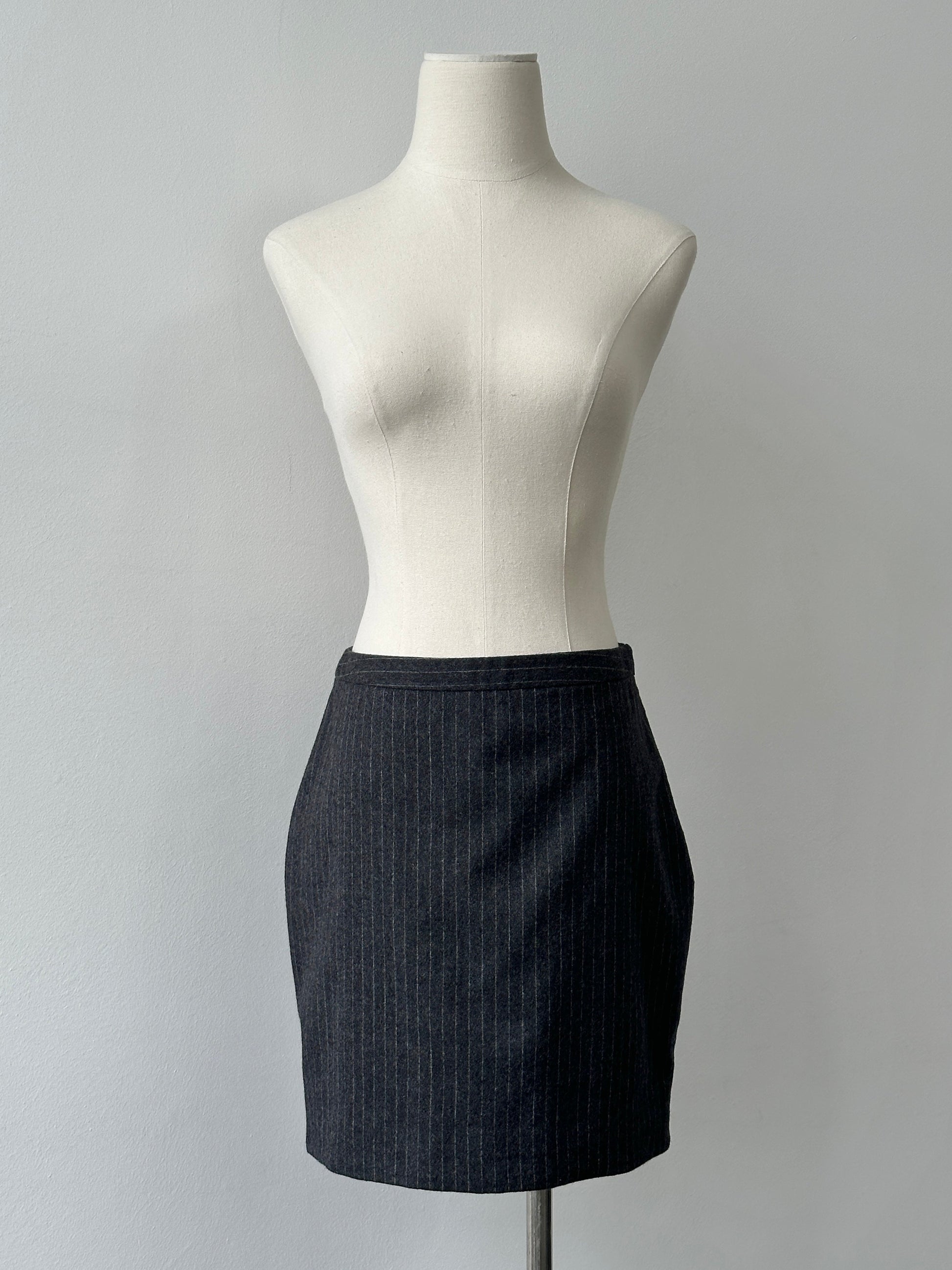 Joseph Pure Virgin Wool Striped Mini Skirt - W28