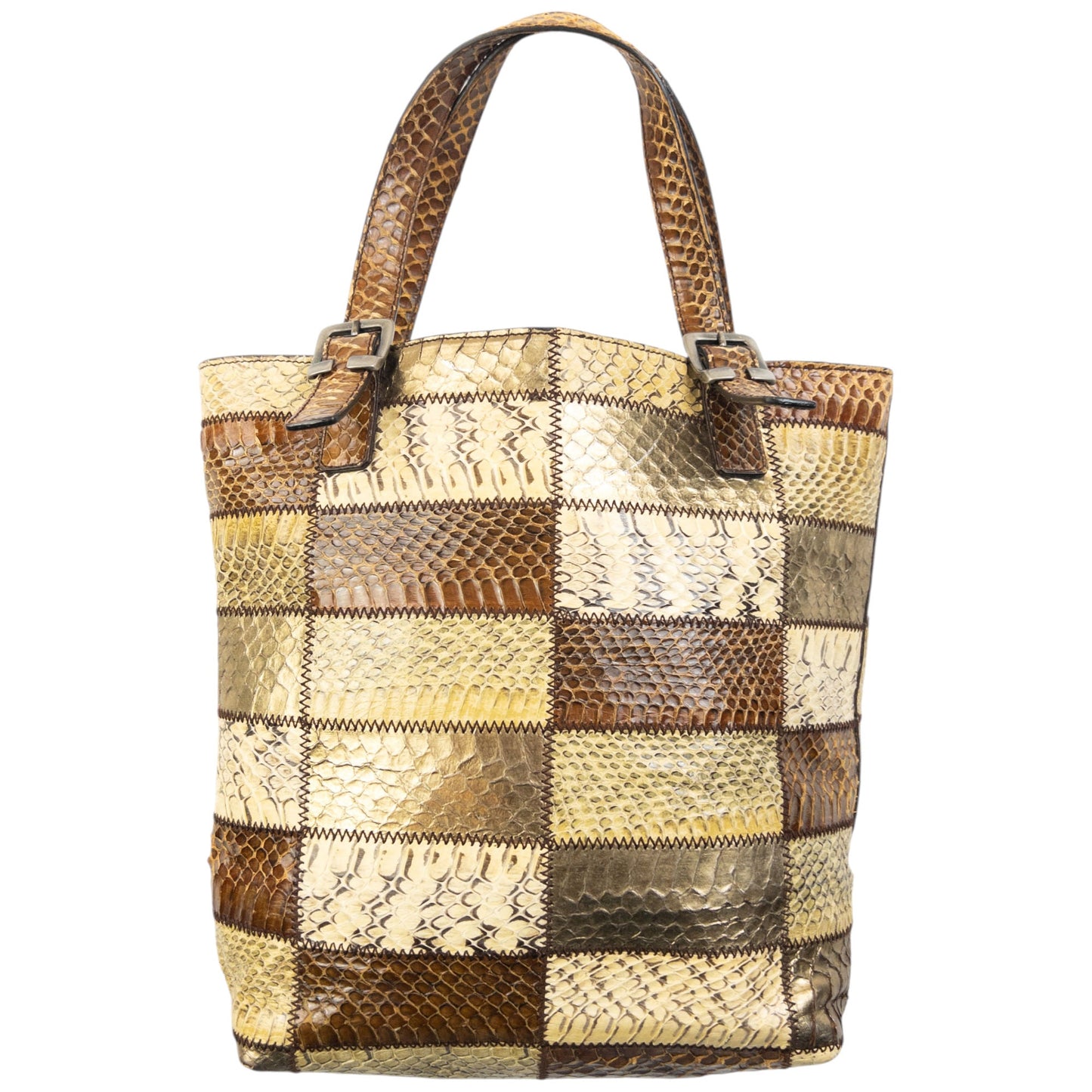 Vintage 2000s Miu Miu Patchwork Snakeskin Handbag | O/S, Mixed