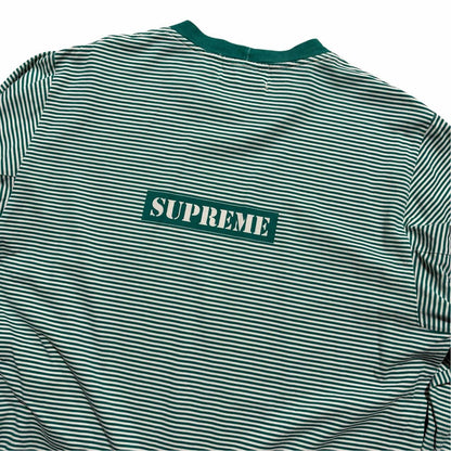 Stone Island Supreme Striped Long Sleeve | Large, Green