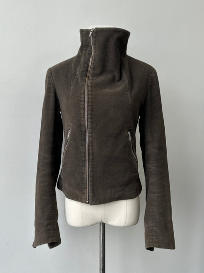 Jigsaw 2000s Pure Cotton High Neck Jacket - S