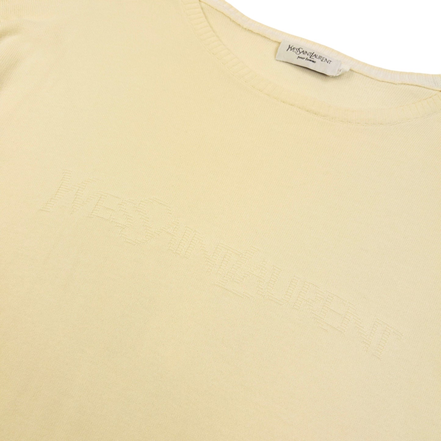 Vintage 2000s YSL Yves Saint Laurent Lightweight Jumper Size M | Medium, Cream