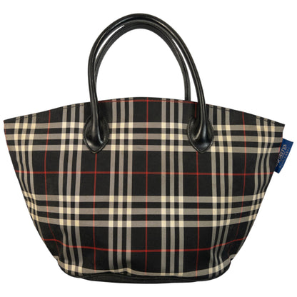 Vintage 2000s Burberry Blue Label Nova Check Handbag | O/S, Black