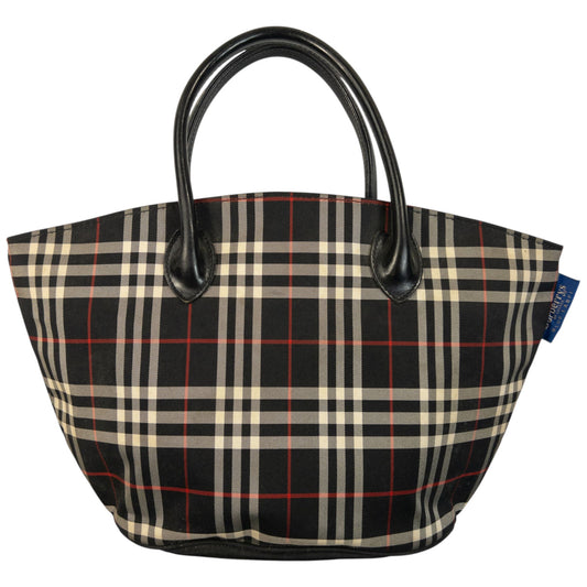Vintage 2000s Burberry Blue Label Nova Check Handbag | O/S, Black