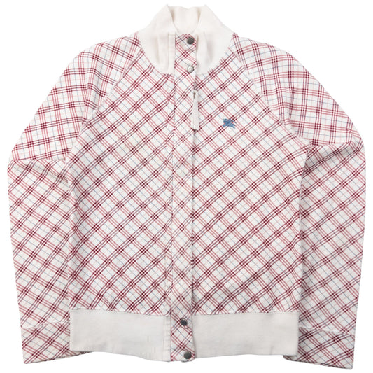 Vintage 2000s Burberry Blue Label Nova Check Zip Up Sweatshirt Womens Size S | Small, Blue