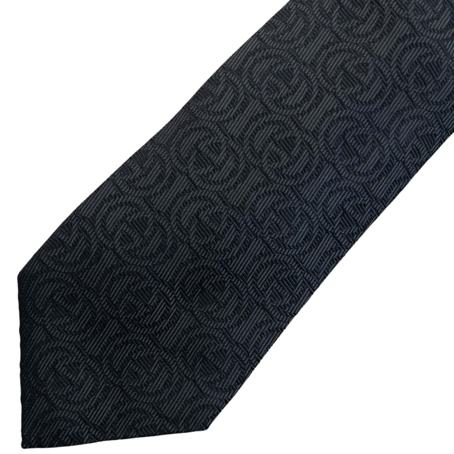 Vintage 2000s Gucci Monogram Silk Tie | O/S, Black