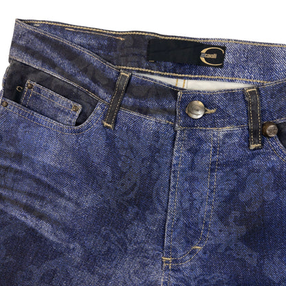 Vintage 2000s Roberto Cavalli Stretch Denim Pattern Jeans Womens Size W29 | W29, Multicoloured