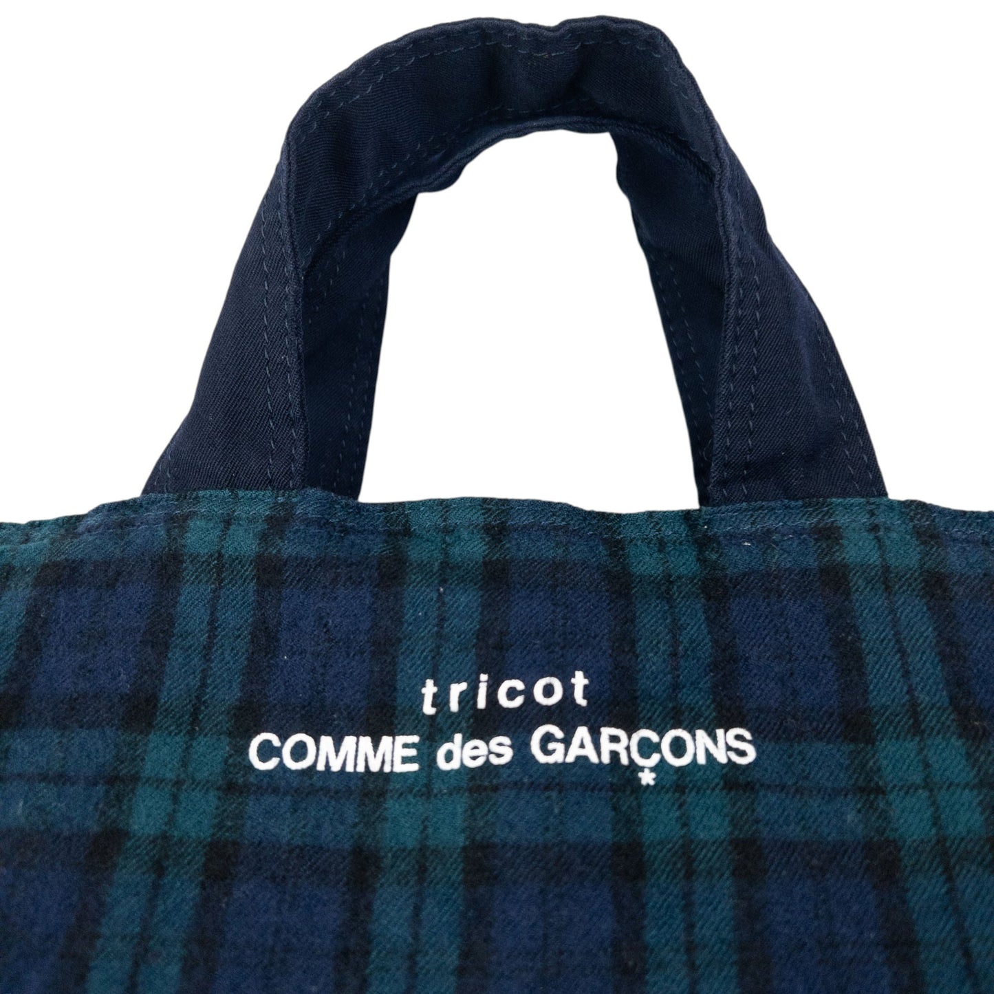 Vintage 2000s Comme Des Garçons Tricot Checkered Tote Bag | O/S, Red