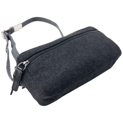 Vintage 2000s Fendi Wool Crossbody Bag | O/S, Grey