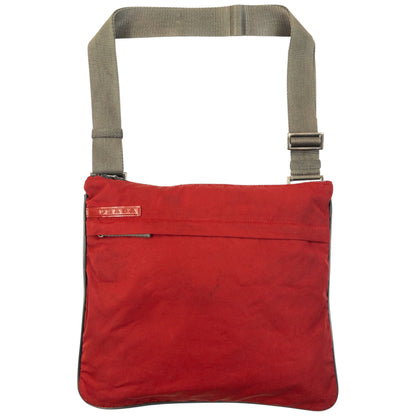 Vintage 2000s Prada Sport Crossbody Bag | O/S, Red