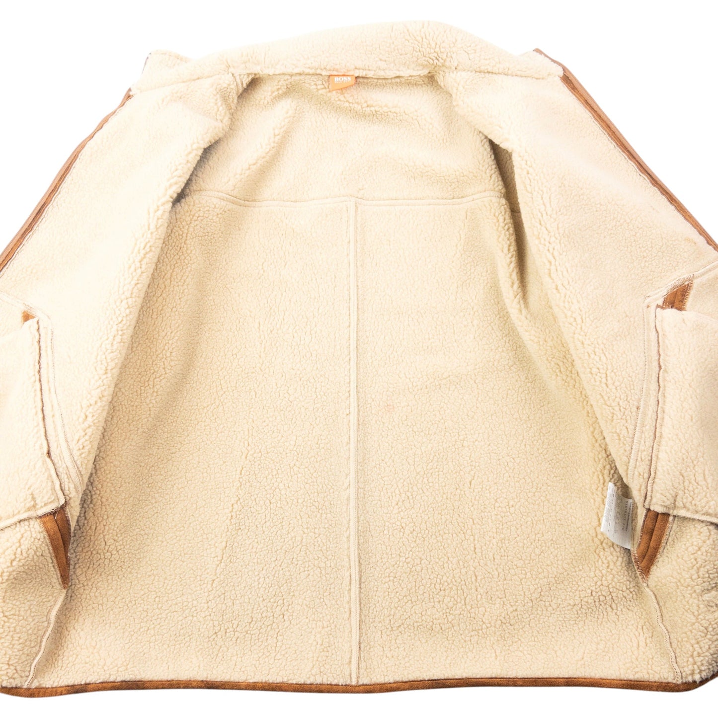 Vintage 90s Hugo Boss Fleece Lined Suede Jacket Size XL | XL, Brown