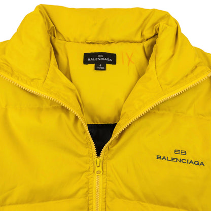 Vintage 90s Balenciaga Zip Up Puffer Jacket Size M | Medium, Yellow