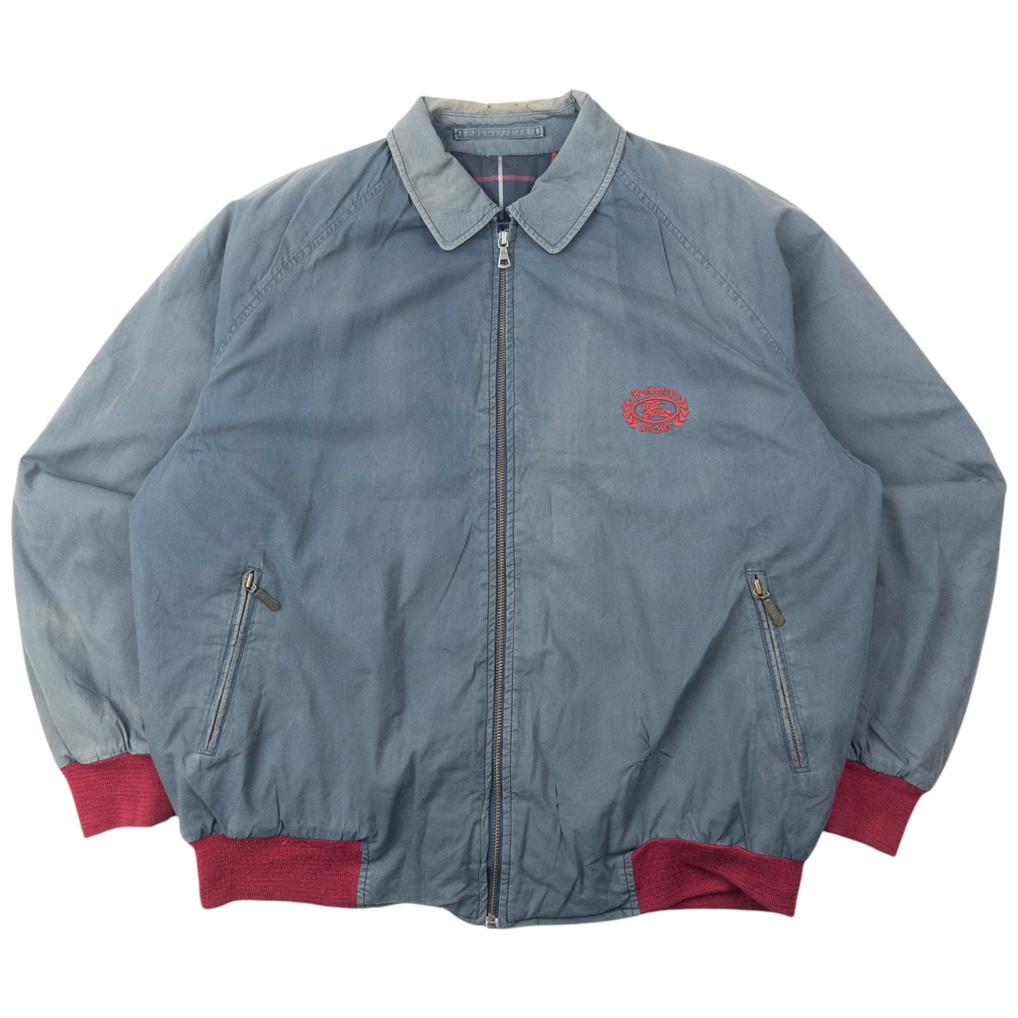 Vintage 90s Burberry Nova Check Lined Jacket Size L | Large, Grey