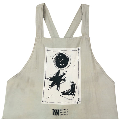 Vintage 90s Issey Miyake Printed Apron | O/S, Green