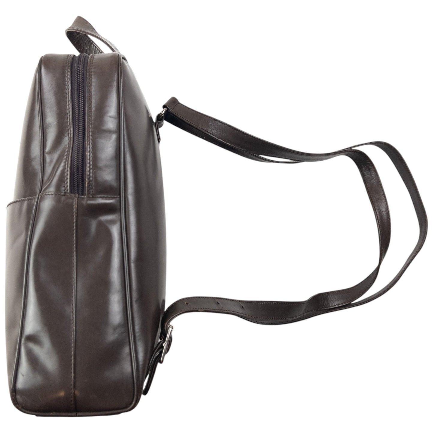 Vintage 90s Gucci Patent Leather Backpack | O/S, Brown