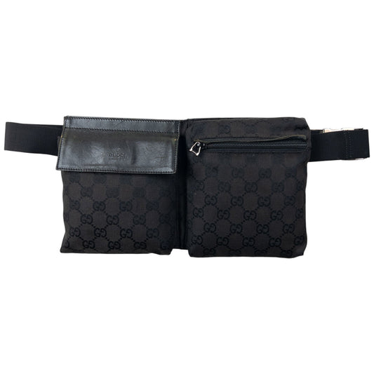 Vintage 2000s Gucci Monogram Crossbody Bag | O/S, Black