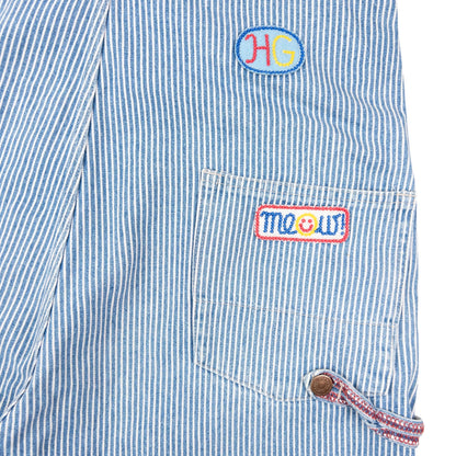 Vintage 90s Hysteric Glamour Embroidered Denim Dungarees Size S | Small, Blue