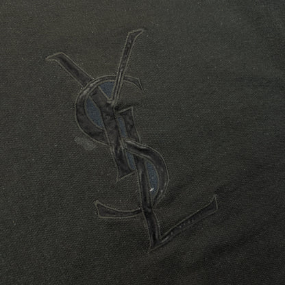 Vintage 80s YSL Yves Saint Laurent Embroidered Sweatshirt Size S | Small, Black
