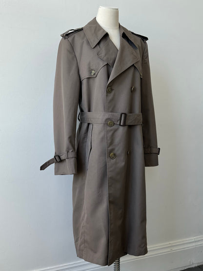 Christian Dior Monsieur 1980s Double Breasted Belted Trench Coat - L