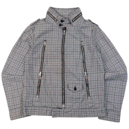 Vintage 2000s PPFM Checkered Multi Zip Jacket Womens Size S | Small, Grey