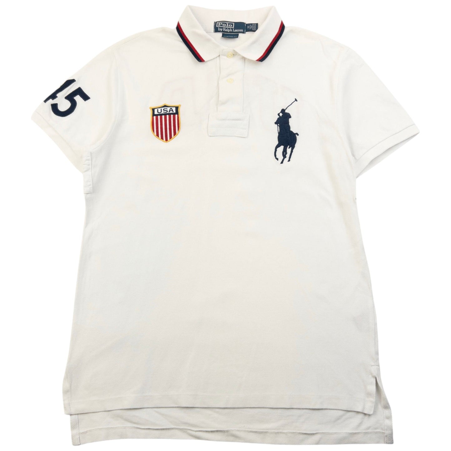 Vintage 90s Polo Ralph Lauren USA Polo Shirt Size M | Medium, Multicoloured