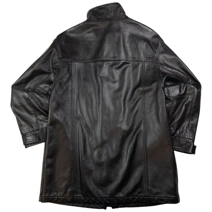 Vintage Armani Jeans Zip Up Leather Jacket Size M