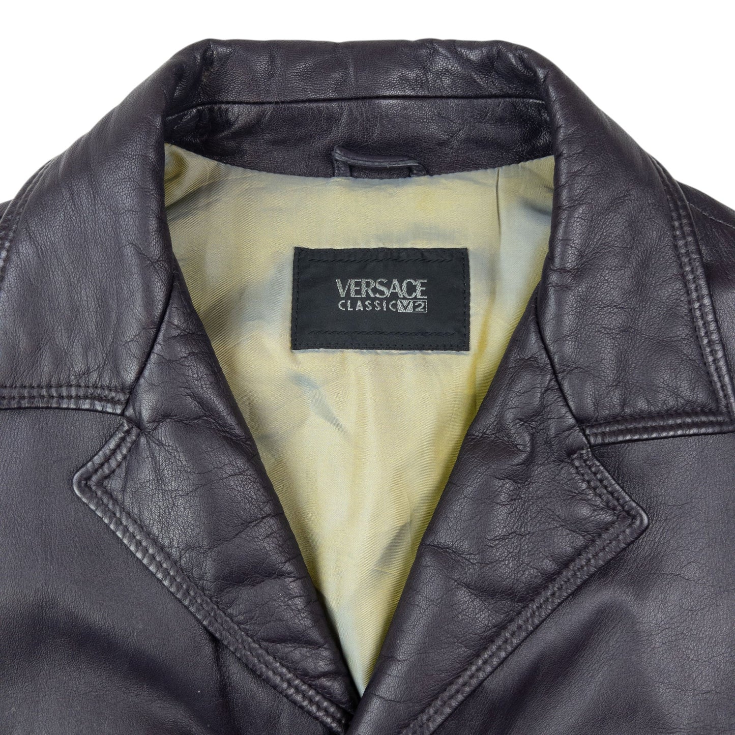 Vintage 2000s Versace Classic V2 Leather Jacket Size XXL | XXL, Green