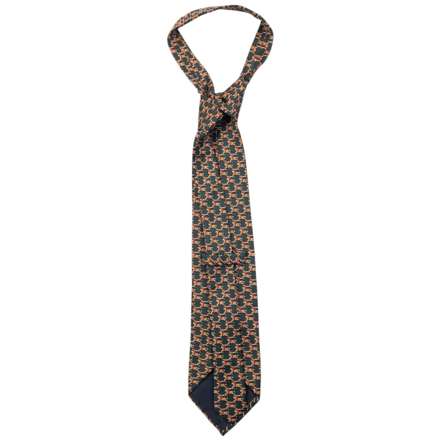 Vintage 90s Burberry Monogram Silk Tie | O/S, Gold