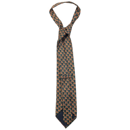 Vintage 90s Burberry Monogram Silk Tie | O/S, Gold