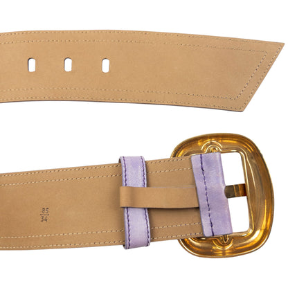 Vintage 90s Prada Leather Belt Womens Size XL | O/S, Gold