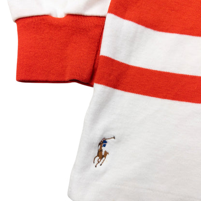 Vintage 90s Polo Ralph Lauren Striped Long Sleeve Polo Shirt Size XL | XL, Red