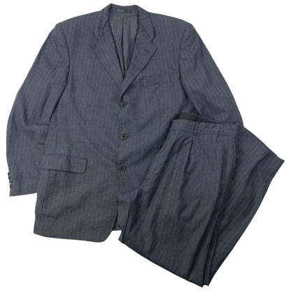 Vintage 2000s Hugo Boss Pinstripe Jacket & Trousers Suit Set Size XL | W36, Grey