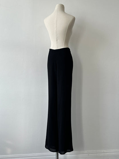 Jaeger 1990s Cotton Straight Leg High Waisted Trouser - W32
