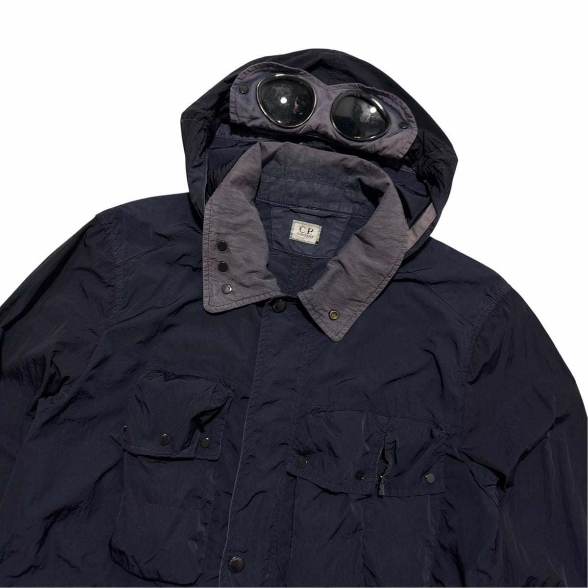 CP Company Multi Pocket Goggle Jacket | XL, Navy