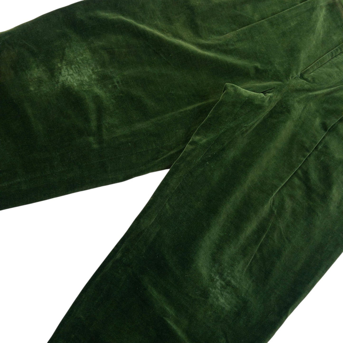 Vintage 90s Jean Paul Gaultier Velour Stirrup Trousers Size W32 | W32, Green
