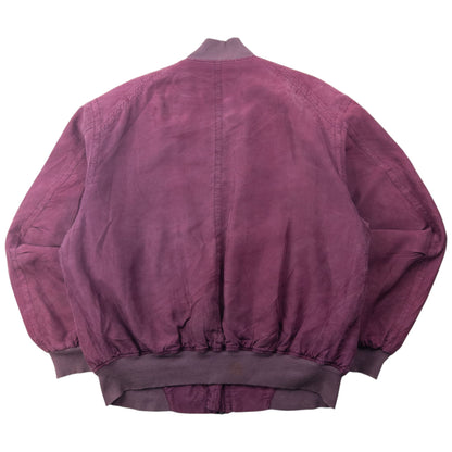 Vintage 90s Hugo Boss Silk Bomber Jacket Size XXL | XXL, Purple