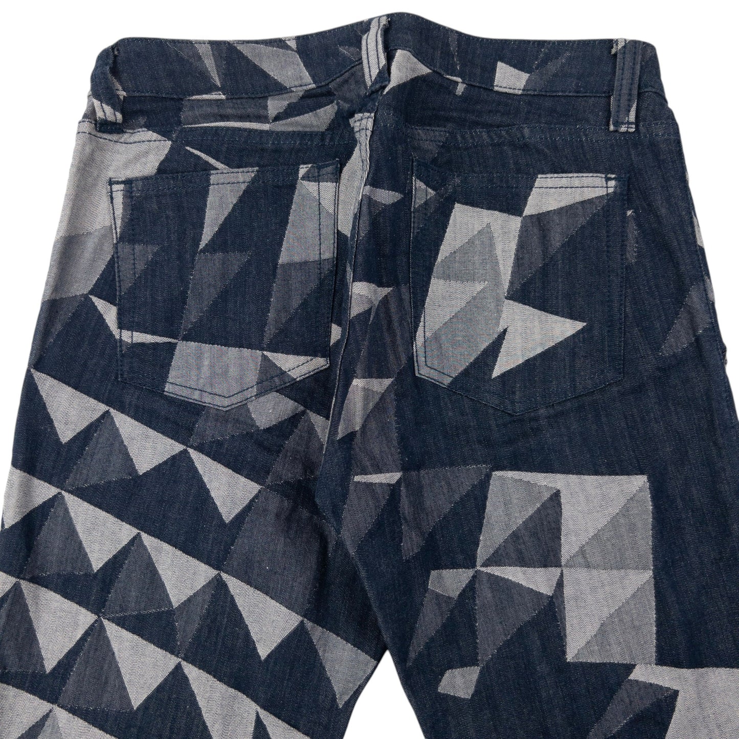 Vintage 2000s Issey Miyake A-POC Geometric Lightweight Denim Jeans Size W30 | W30, Grey