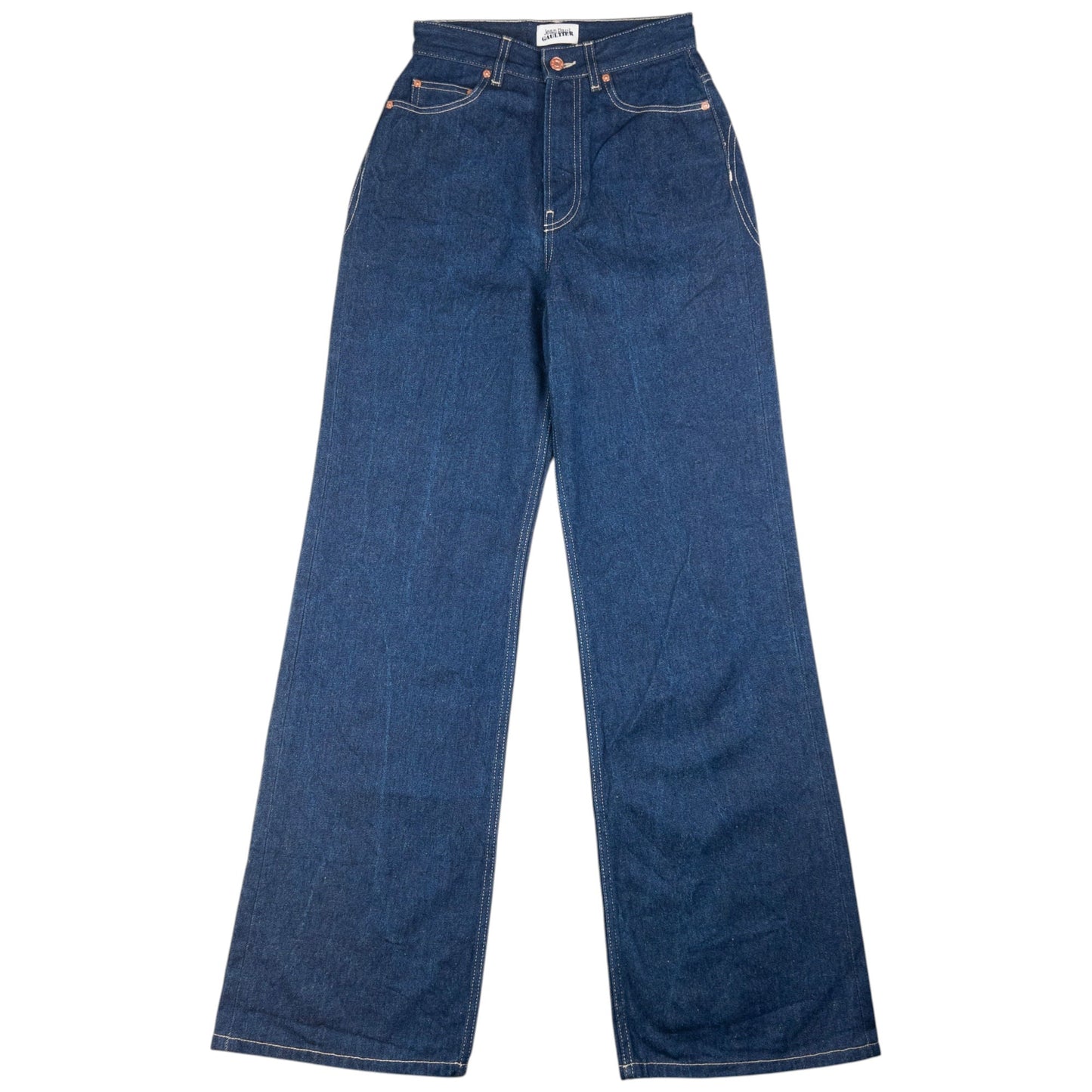 Vintage Jean Paul Gaultier Haute Jeanerie Embroidered Denim Jeans Size W25