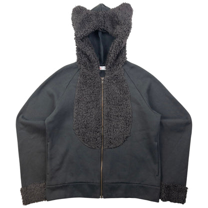Vintage Ne-Net By Issey Miyake Zip Up Fleece Animal Hoodie Womens Size M