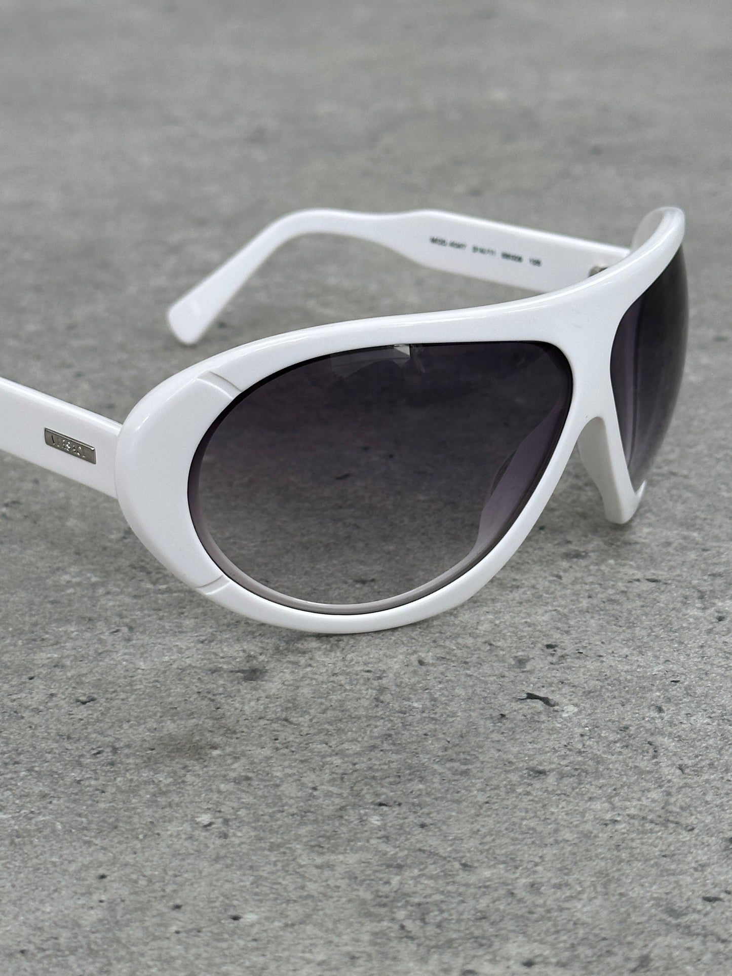 Versace 2000s Oversized Shield Logo Sunglasses