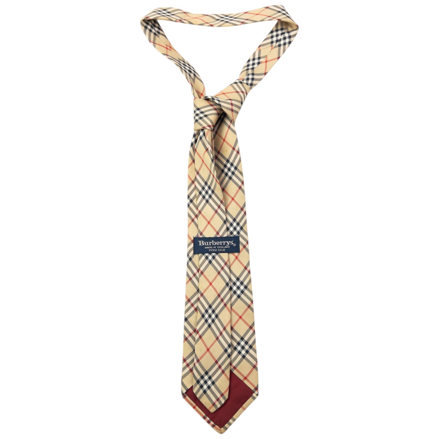 Vintage 2000s Burberry Nova Check Silk Tie | O/S, Beige