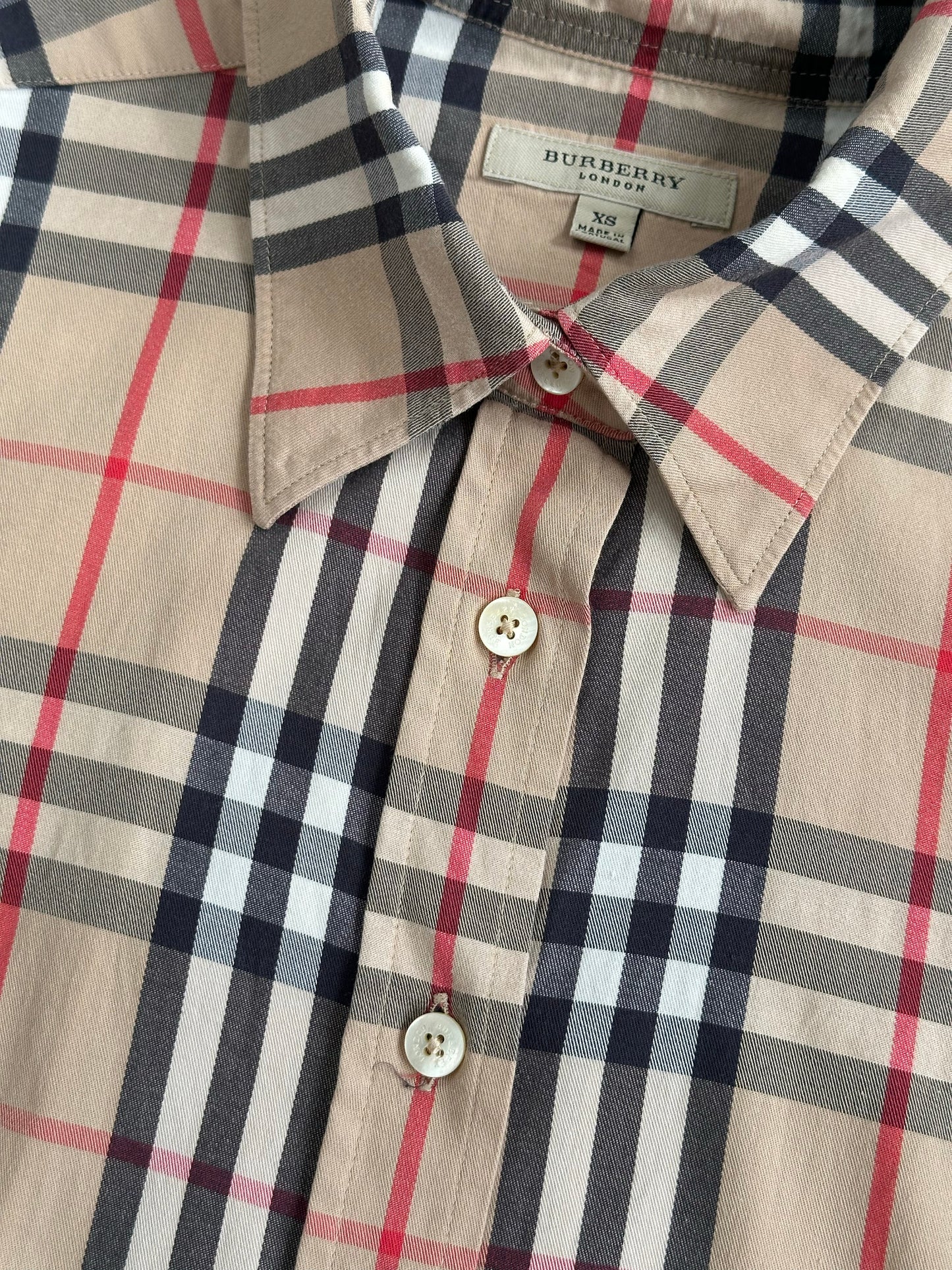Burberry London 2000s Cotton House Check Shirt - XS/S