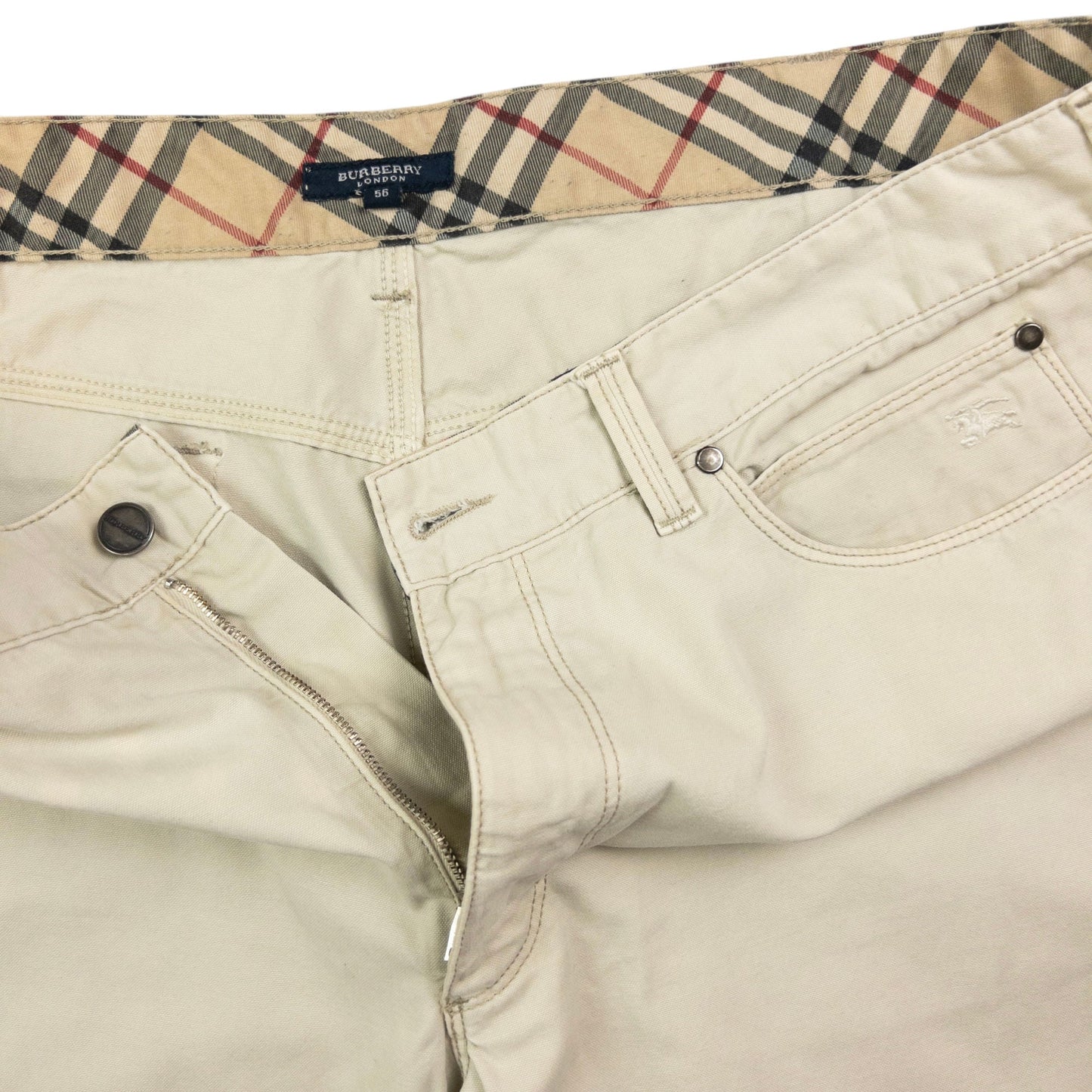 Vintage Burberry Nova Check Waist Trousers Size W38