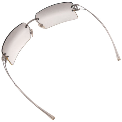 Vintage 2000s Chanel Rimless Sunglasses | O/S, Grey